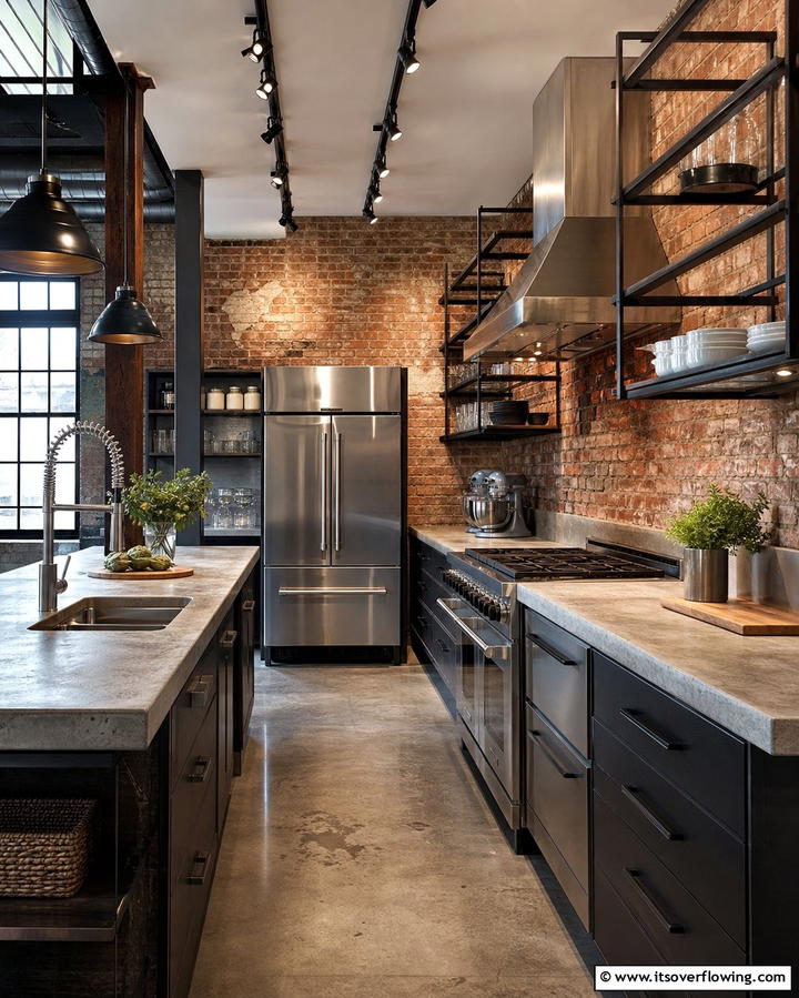 Perfect for Industrial Style Kitchens - 25 Kitchen With Stainless Steel Appliances Ideas