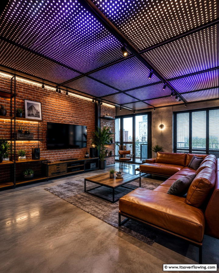 Perforated Ceiling with Backlighting - 25 Drop Ceiling Lighting Ideas for Modern Homes