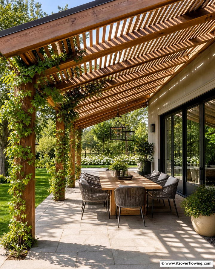 Pergola Inspired Shed Roof Porch - 25 Shed Roof Porch Design Ideas for Cozy Spaces