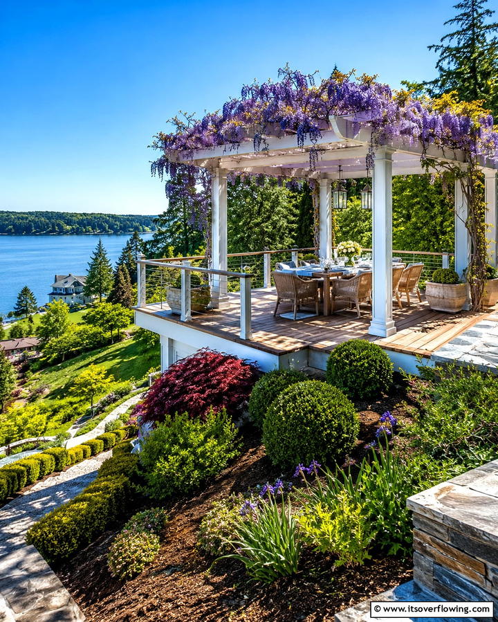 Pergola Retreats on Slopes - 30 Hillside Landscaping Ideas for Sloped Yards