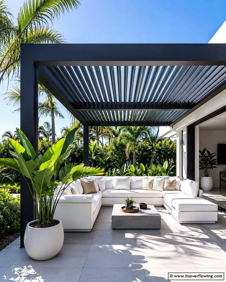 Pergola Roof for Open Air Comfort - 25 Front Porch Roof Ideas- Enhance Your Home’s Curb Appeal