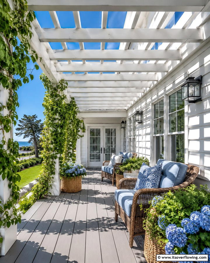 Pergola Roof for an Airy Feel - 25 Front Porch Roof Ideas- Enhance Your Home’s Curb Appeal
