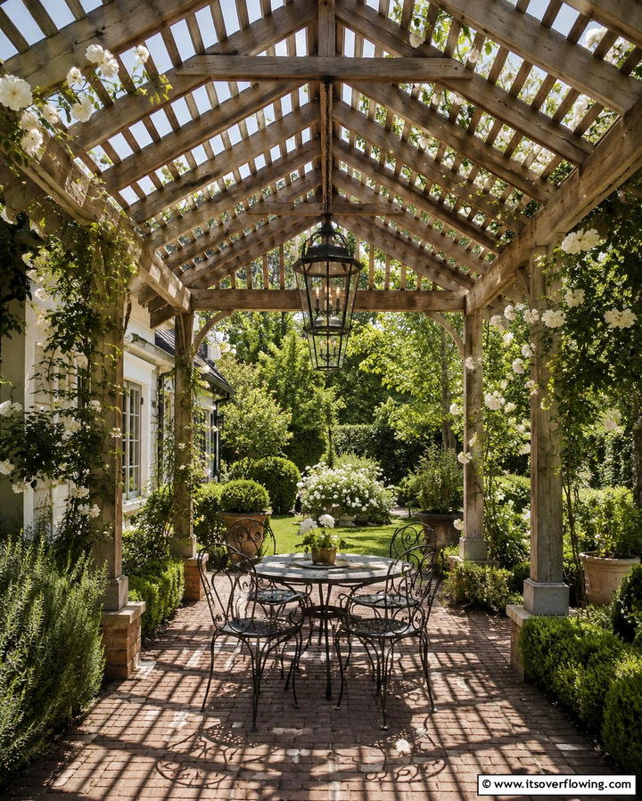 Pergola Style Gable Roof - 25 Gable Patio Roof Design Ideas for a Stylish Outdoor Space