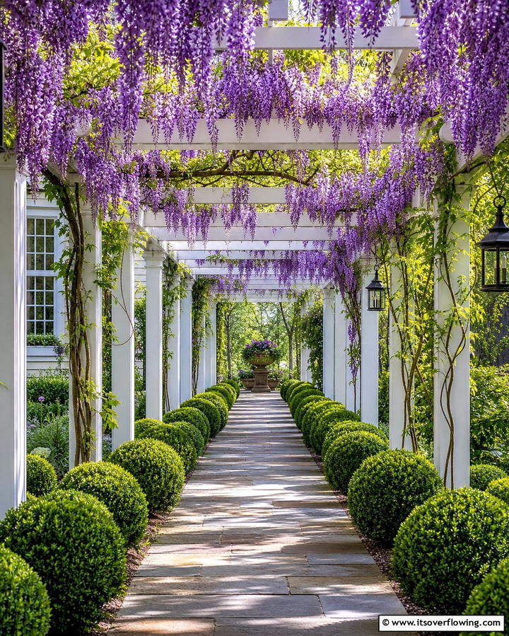 Pergola Walkways - 25 Formal Garden Ideas- Elegant & Timeless Designs
