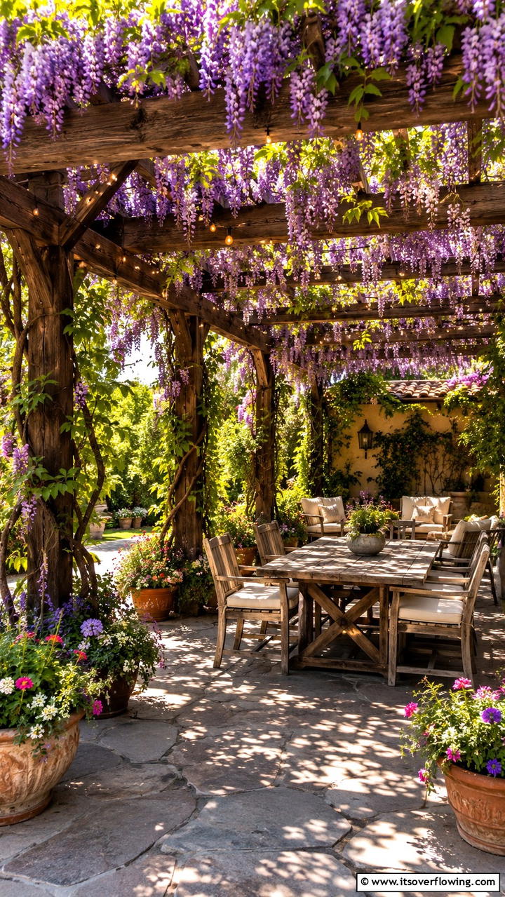 Pergola with Climbing Plants - 30 Garden Screening Ideas- Privacy Solutions & Stylish Designs