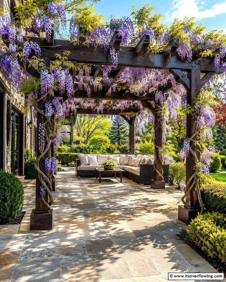 Pergola with Climbing PlantsExact - 30 Space-Saving Townhouse Backyard Design Ideas