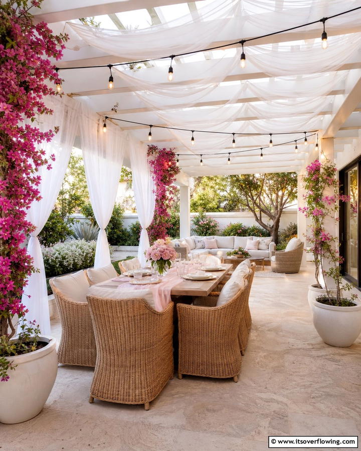 Pergola with Drapes - 25 California Room Design Ideas for Indoor-Outdoor Living