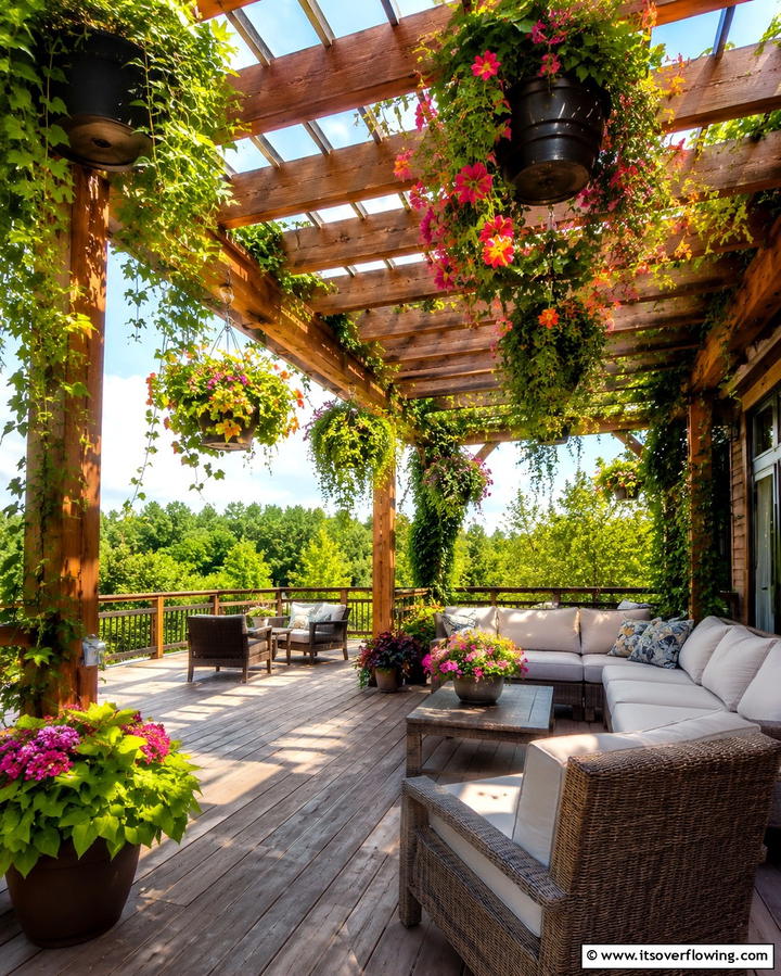 Pergola with Hanging Plants - 25 Patio Pergola Ideas for Stylish Outdoor Living