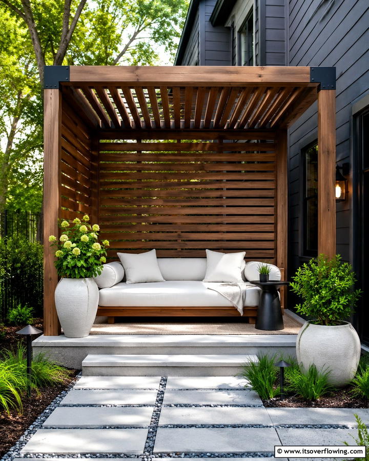 Pergola with Privacy Screens - 25 Front Porch Pergola Ideas for a Charming Entrance