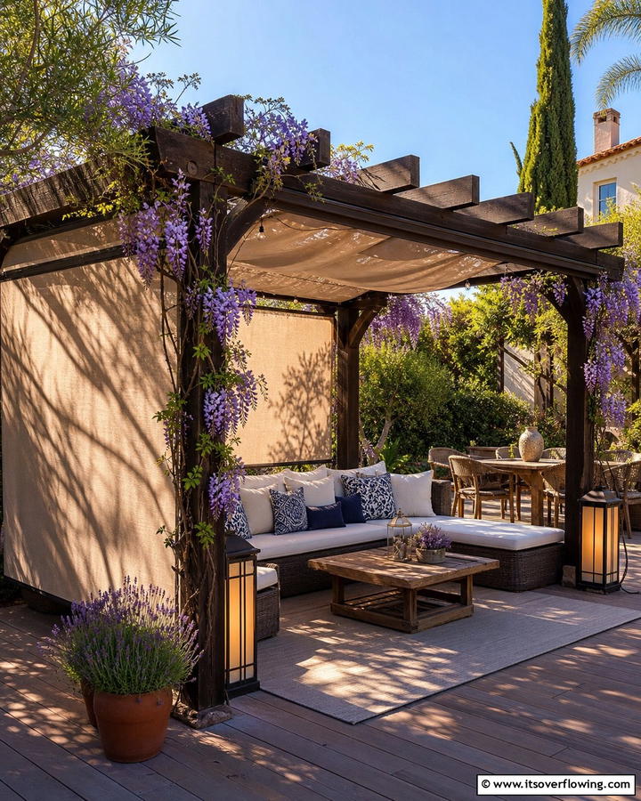 Pergola with Privacy Screens - 20 Deck With Privacy Wall Ideas for Cozy Spaces