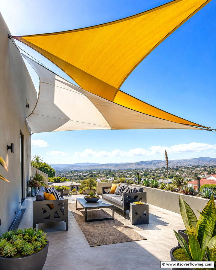 Pergolas with Adjustable Louvers - 25 Balcony Shade Ideas for Comfortable Outdoor Relaxation