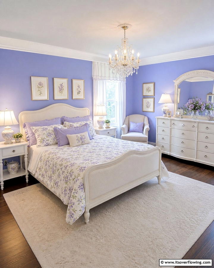 Periwinkle Charm - 20 Pastel Bedroom Ideas for a Soft and Serene Space