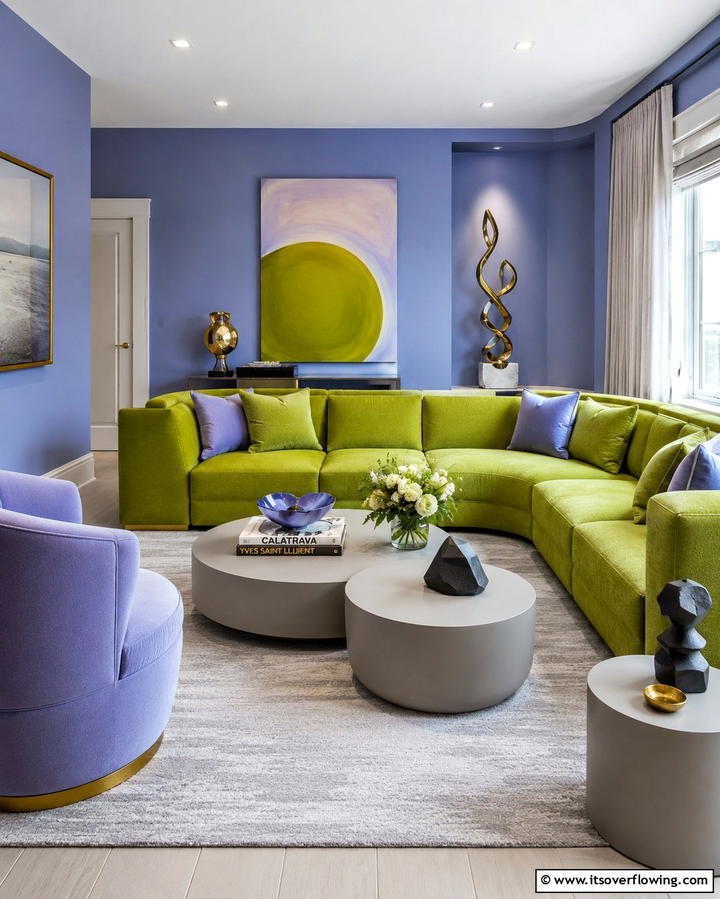 Periwinkle and Avocado Surprise - 30 Refreshing Blue and Green Color Combos for Home Decor