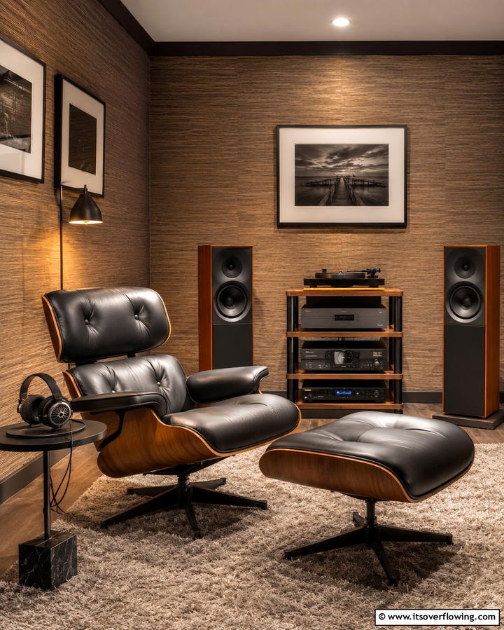 Personal Listening Station for Relaxation - 25 Music Room Ideas to Create the Perfect Sound Space
