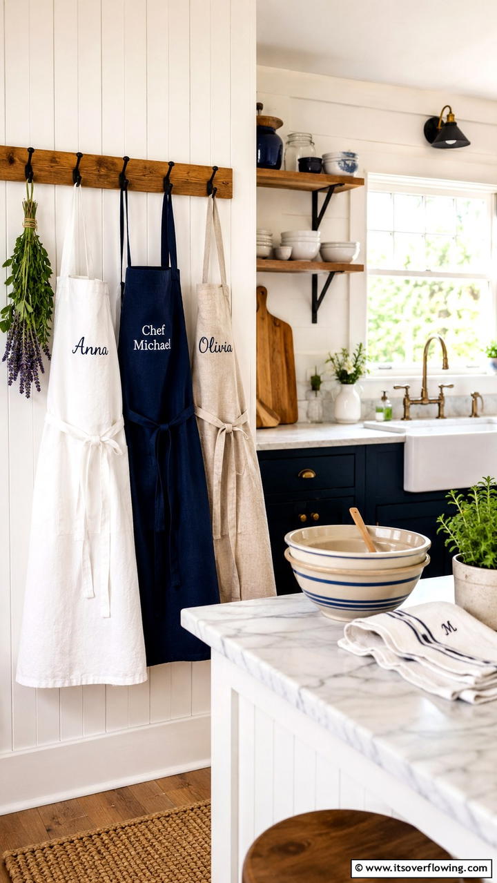 Personalized Apron Set - 21 Wedding Gift Ideas for Couples- Thoughtful and Practical