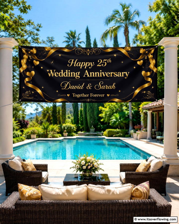 Personalized Banner Decoration - 30 50th Wedding Anniversary Ideas for Golden Love