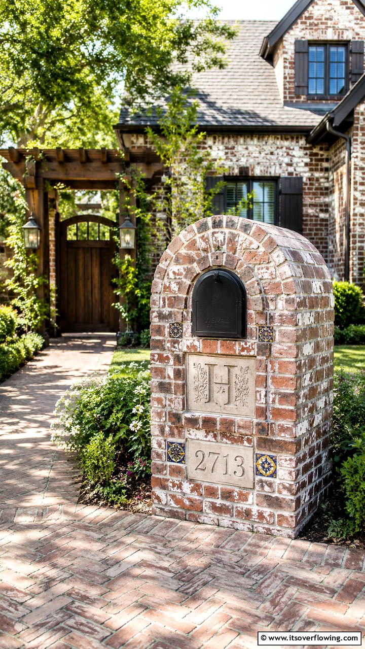 Personalized Brick Mailbox - 30 Brick Mailbox Ideas for a Charming Curb Appeal Upgrade