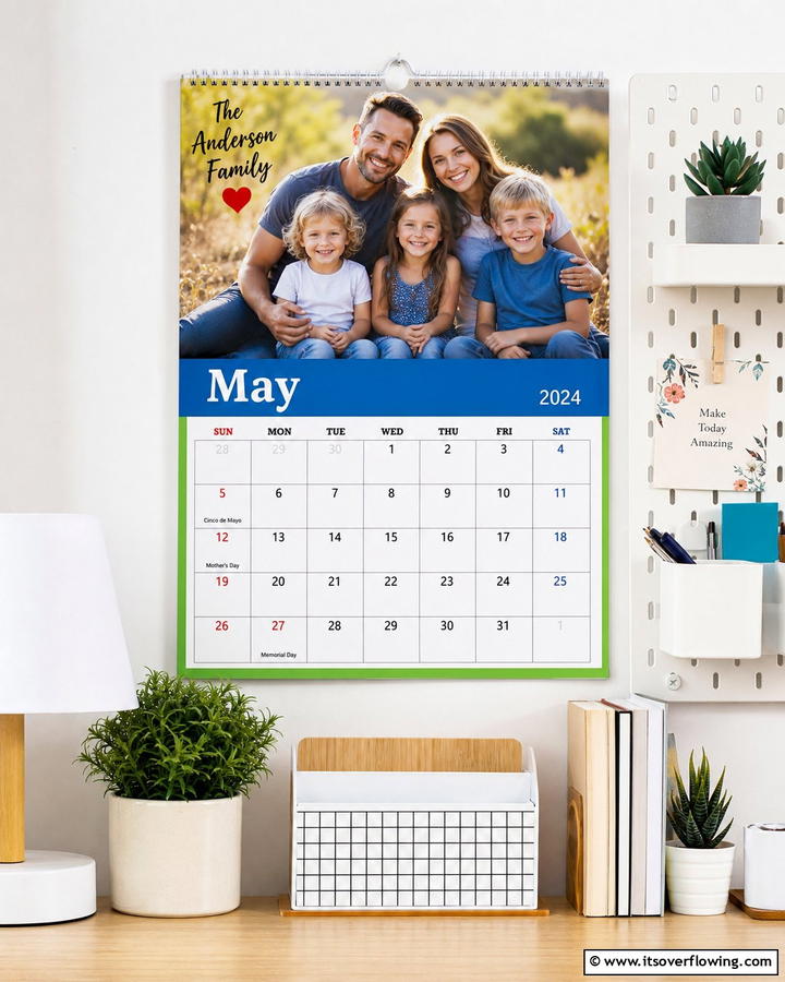 Personalized Calendar with Family Photos - 21 Thoughtful Family Gift Ideas for Every Occasion