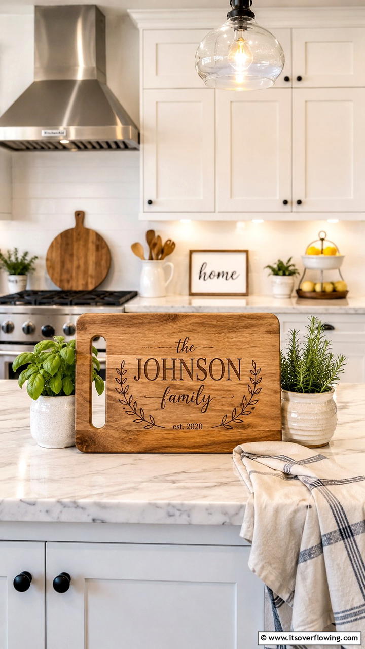 Personalized Cutting Board - 21 Wedding Gift Ideas for Couples- Thoughtful and Practical