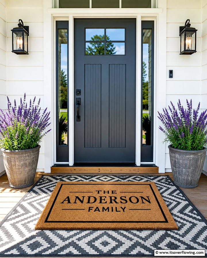 Personalized Door Mats - 25 Front Door Decor Ideas to Welcome Guests in Style