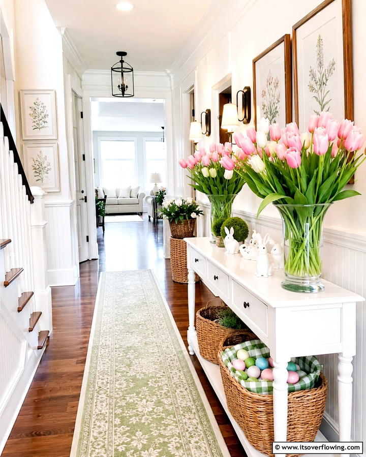 Personalized Family Gallery - 30 Hallway Decor Ideas to Maximize Narrow Spaces