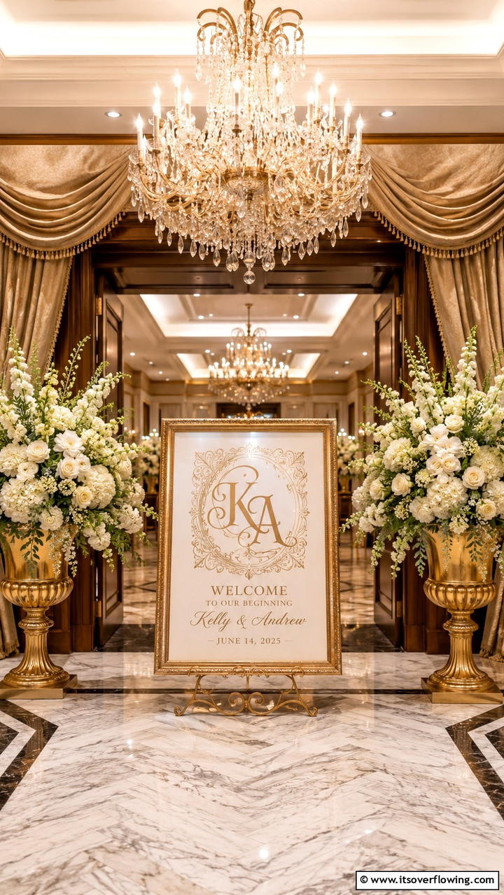 Personalized Family Monogram - 21 Wedding Welcome Sign Ideas to Greet Guests in Style