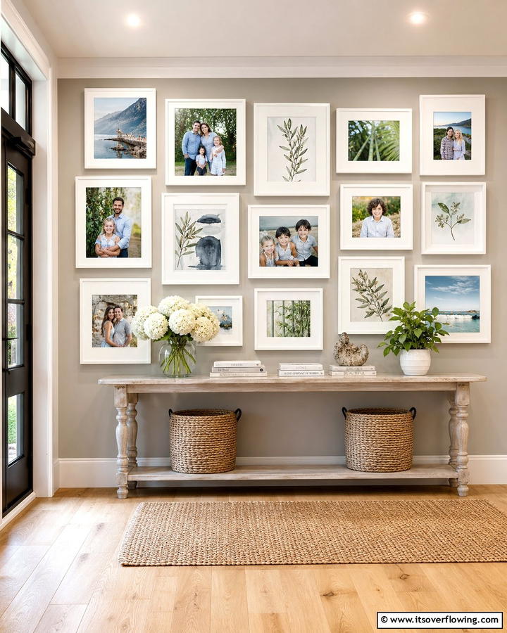 Personalized Gallery Wall - 21 Entryway Ideas to Create a Welcoming First Impression
