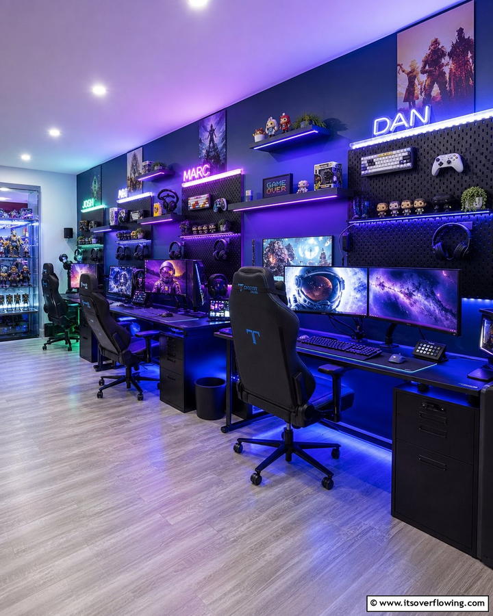 Personalized Gaming Stations - 25 Exciting Arcade Room Ideas for Game Lovers