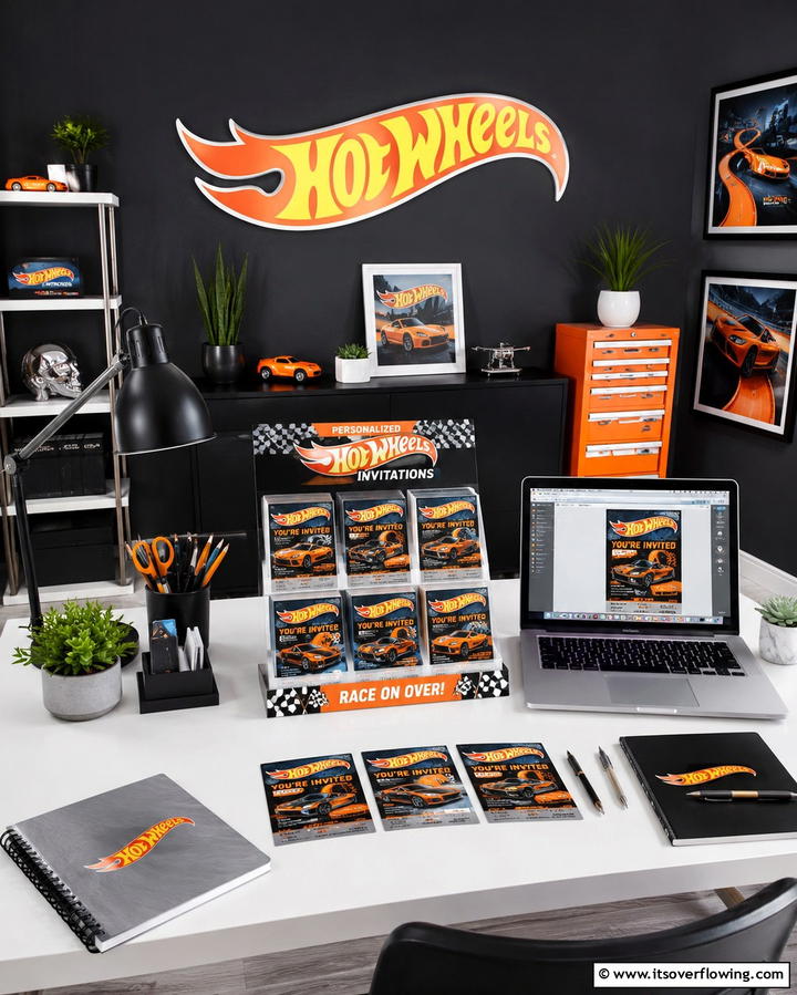 Personalized Hot Wheels Invitations - 30 Hot Wheels Birthday Party Ideas- Race-Themed Decor & Activities