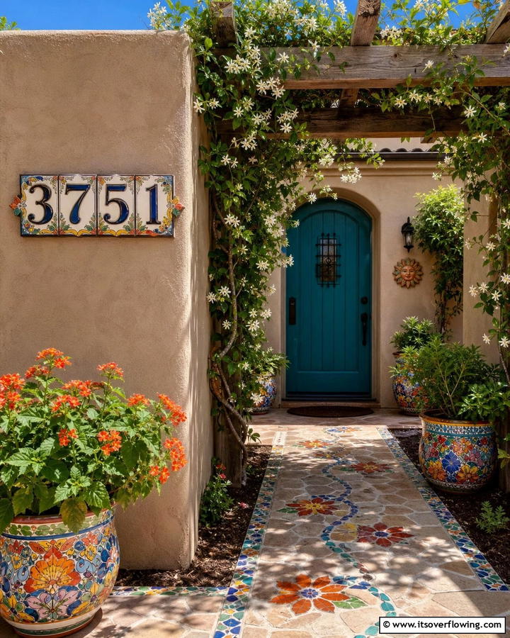 Personalized House Number Art - 21 House Number Ideas to Boost Curb Appeal Creatively