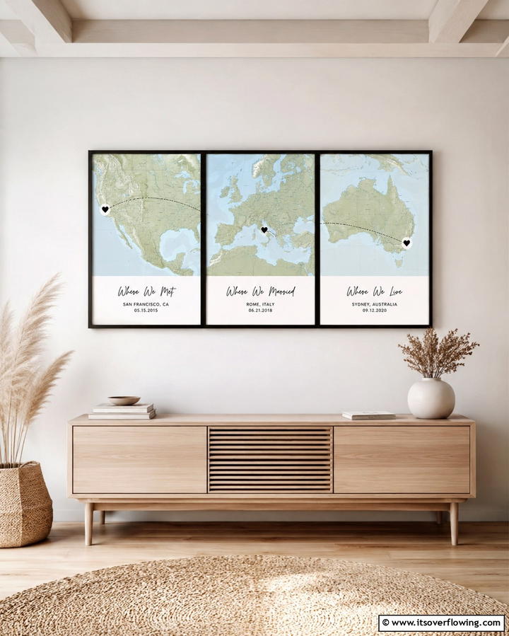 Personalized Map Art - 30 Last Minute Wedding Gift Ideas They’ll Actually Use