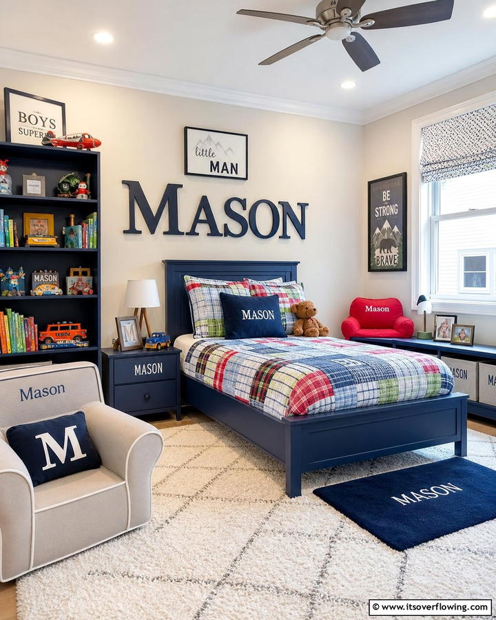 Personalized Name Decor - 21 Kids Room Ideas for Playful and Functional Spaces