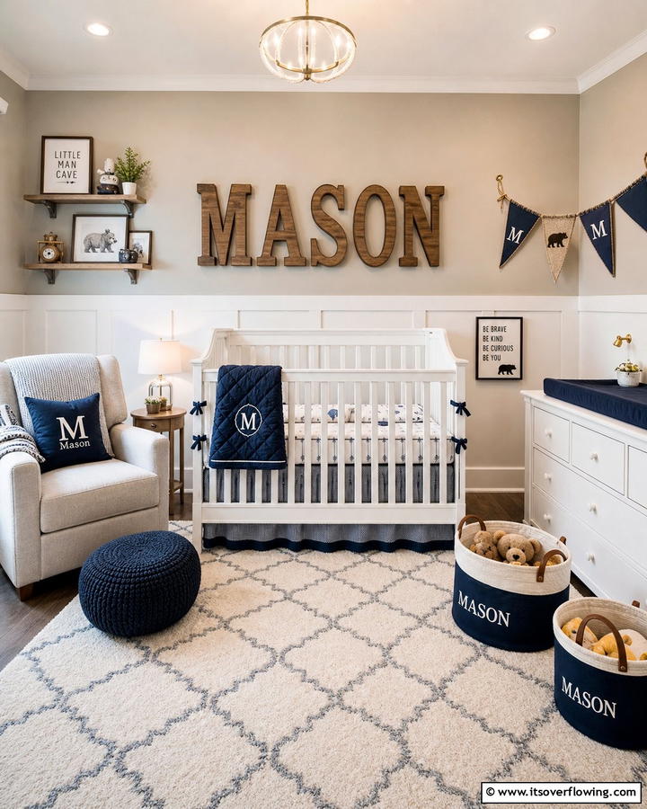 Personalized Name Decor - 21 Baby Room Ideas for Safe and Stimulating Nurseries