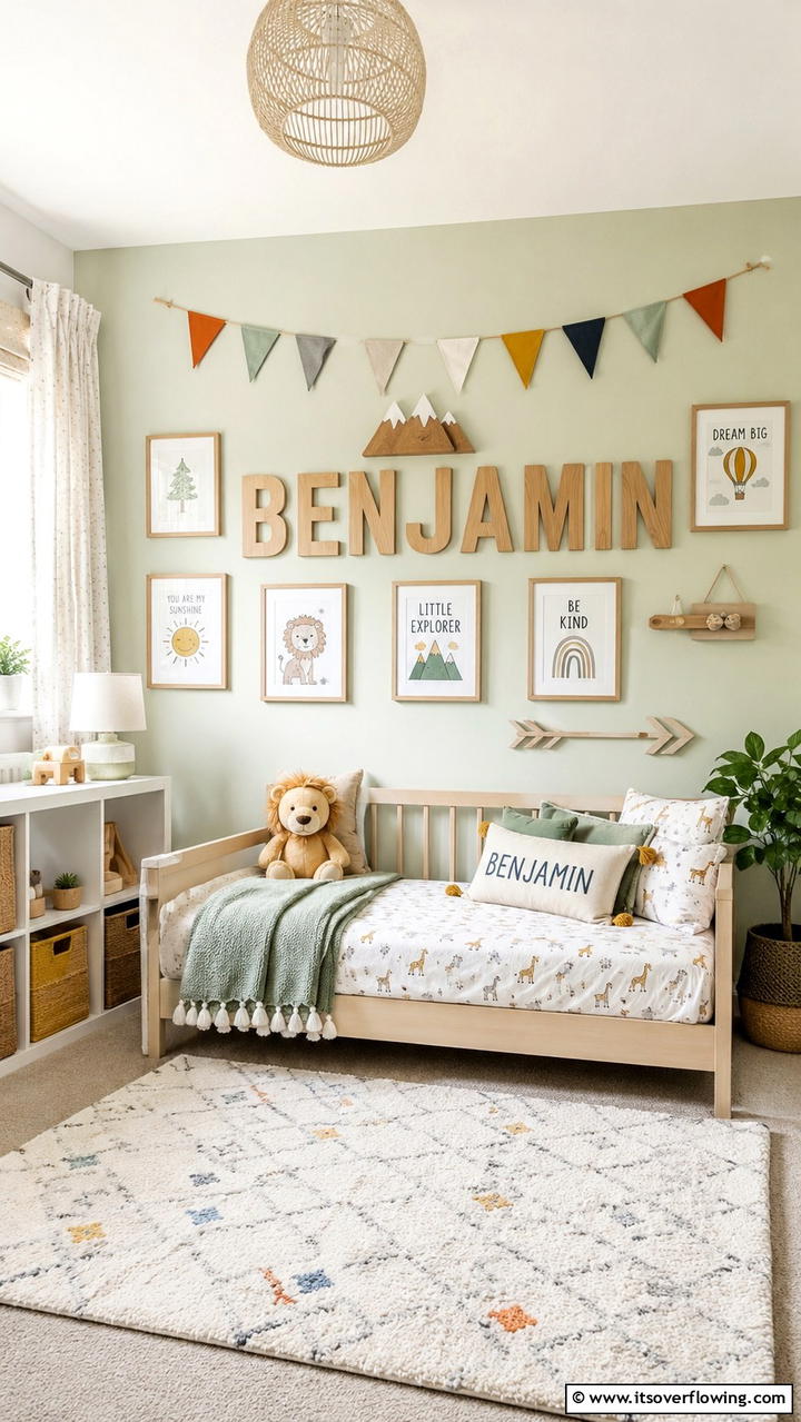 Personalized Name Displays - 21 Safe and Fun Toddler Room Ideas for Playful Environments