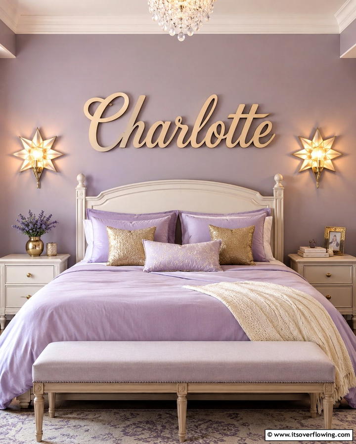 Personalized Name Wall Art - 25 Princess Room Ideas to Create a Dreamy Space