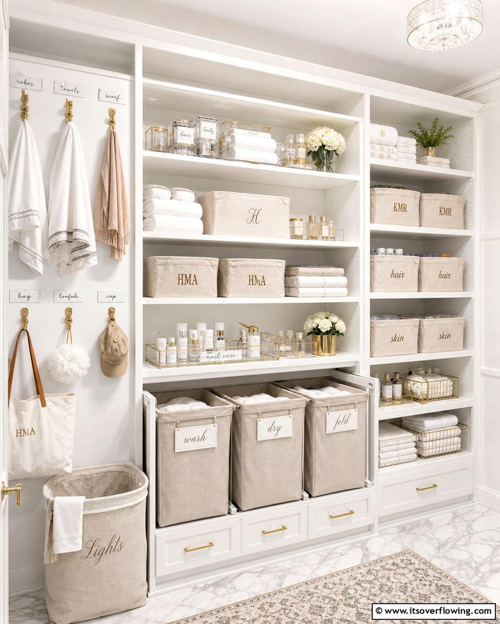 Personalized Organizer Accessories - 30 Linen Closet Organization Ideas for Maximized Storage