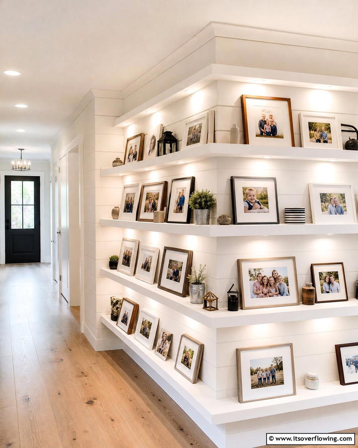 Personalized Photo Display Shelf - 21 Corner Shelf Ideas for Stylish Space Optimization