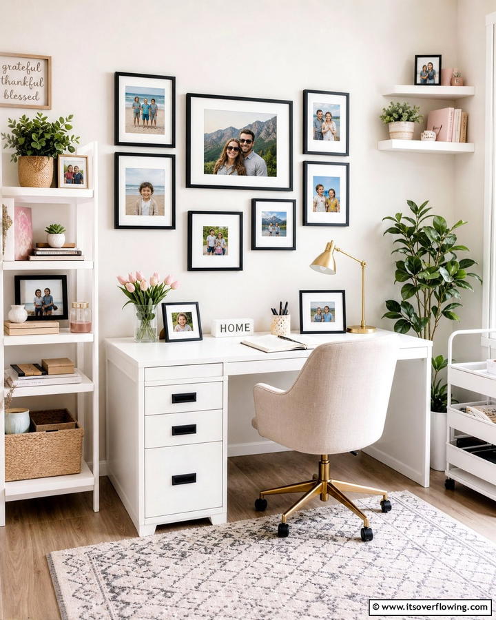 Personalized Photo Frame Display - 30 Desk Decor Ideas to Elevate Your Home Office