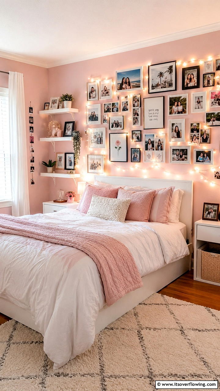Personalized Photo Gallery - 21 Trendy Teen Girl Bedroom Decor Ideas for Personal Style