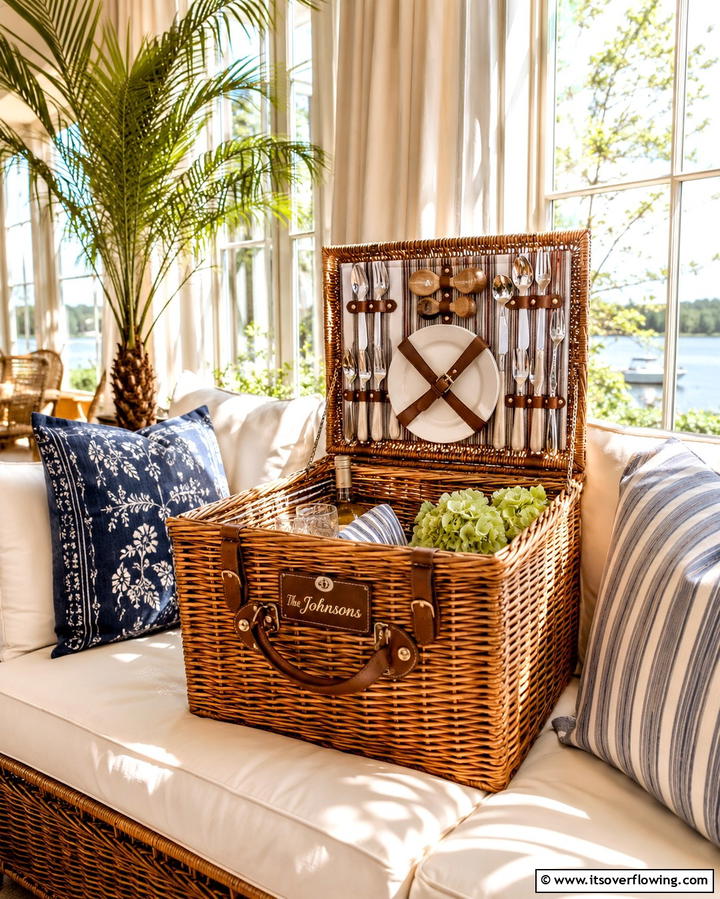 Personalized Picnic Basket - 30 Last Minute Wedding Gift Ideas They’ll Actually Use