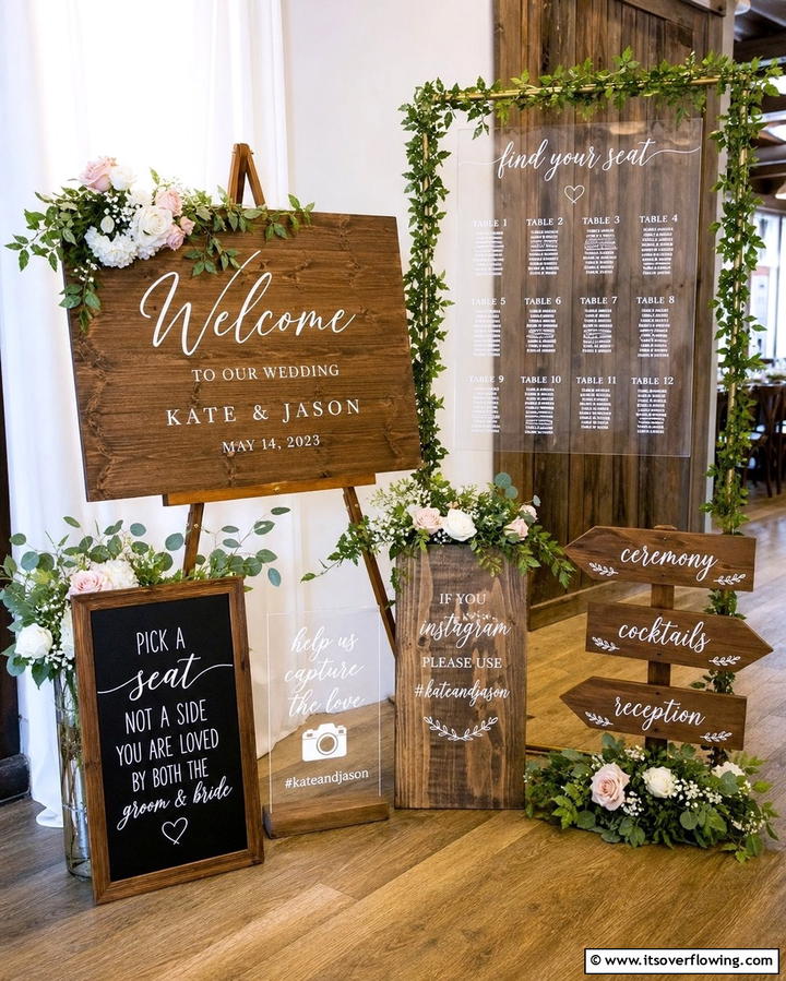 Personalized Signage - 25 Casual Wedding Ideas for a Relaxed and Intimate Celebration