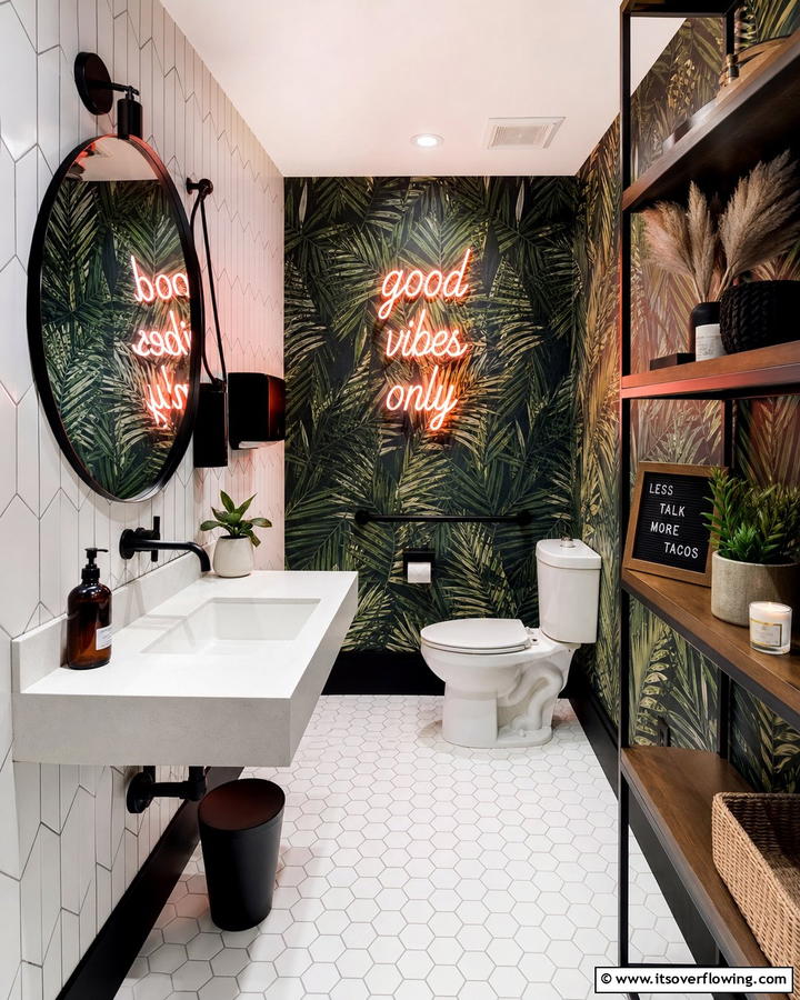 Personalized Signage - 20 Restaurant Bathroom Ideas for a Stylish Space