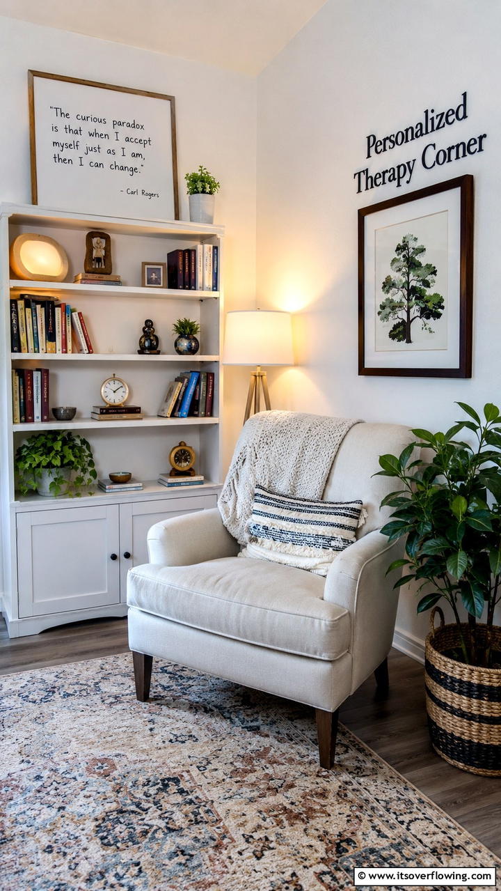 Personalized Therapy Corners - 21 Calming Therapist Office Decor Ideas for a Serene Environment