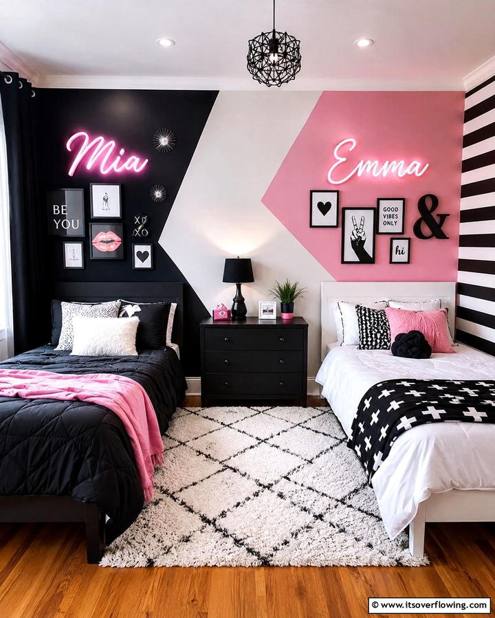 Personalized Wall Decor - 25 Shared Bedroom Ideas for Small Rooms to Maximize Space