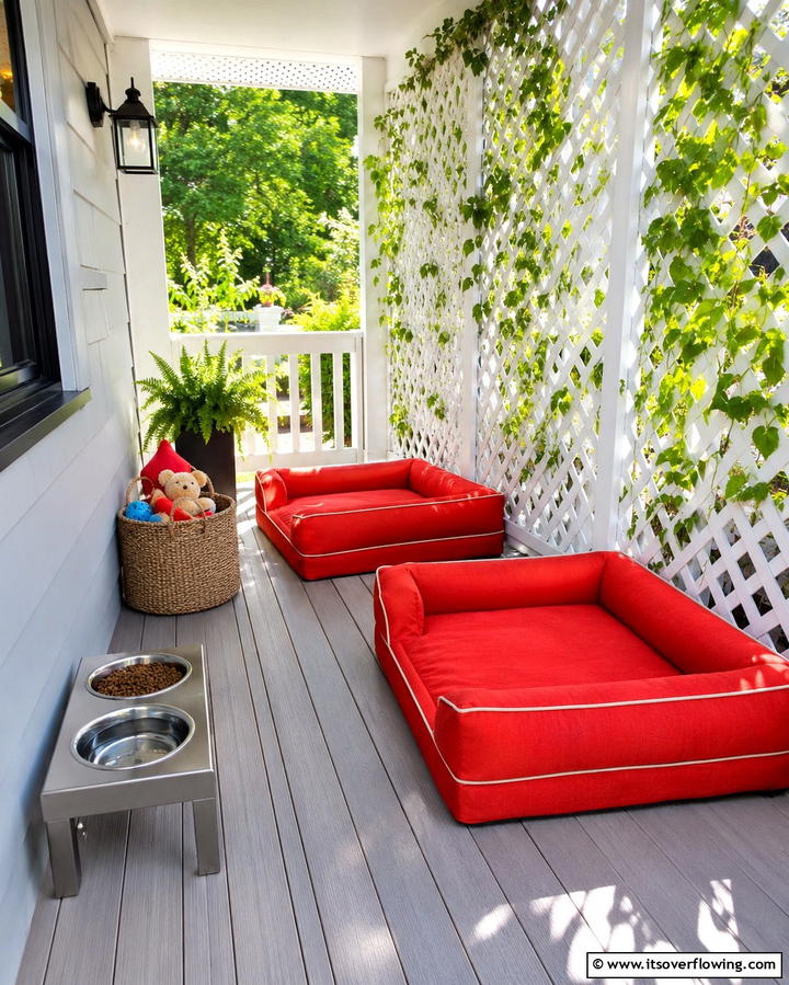 Pet Friendly Hangout - 25 Side Porch Ideas to Enhance Your Outdoor Living Space