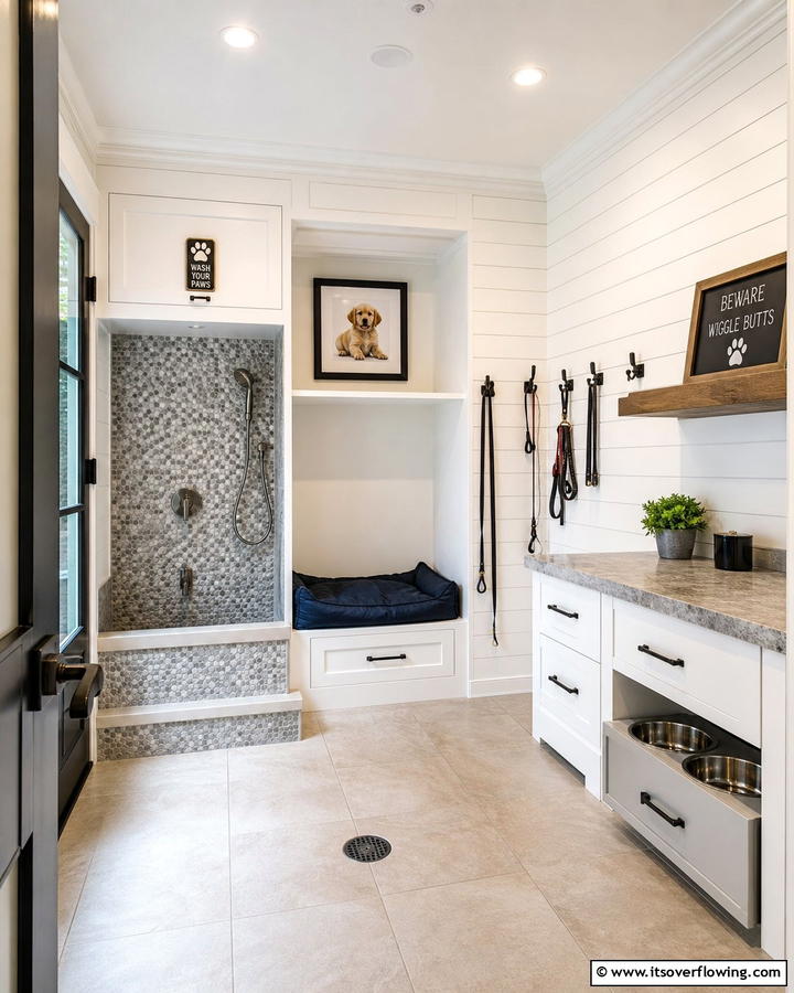 Pet Friendly Mudroom Features - 21 Mud Room Ideas for Organized & Stylish Entryways