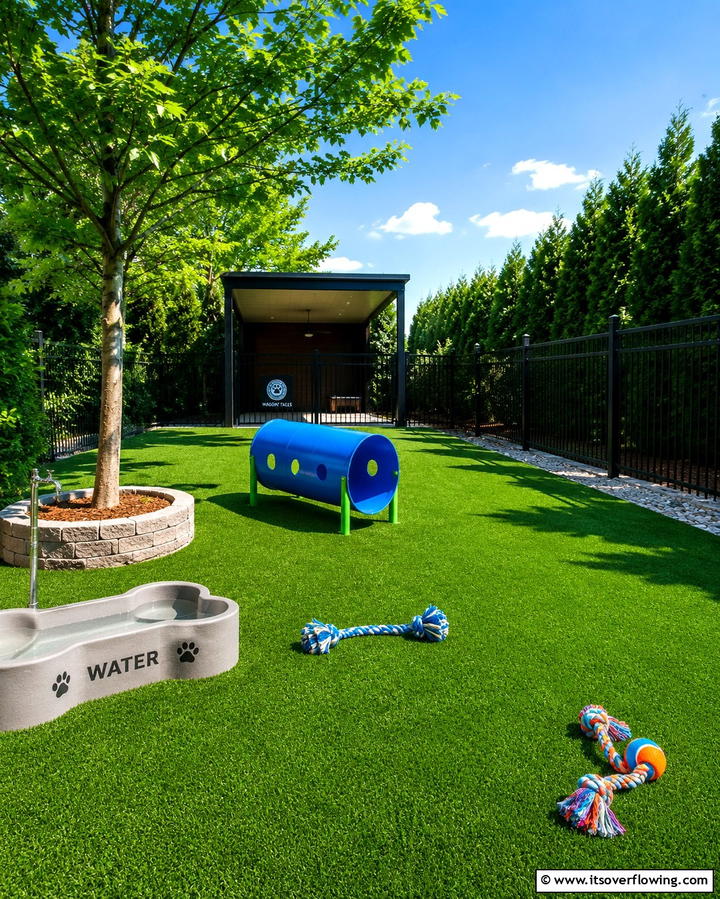 Pet Friendly Play Area - 25 Backyard Turf Ideas for a Low-Maintenance Lawn