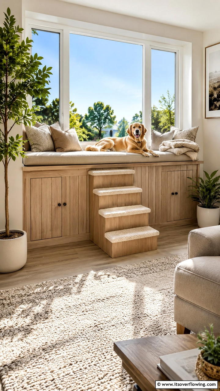 Pet Friendly Window Perch - 21 Cozy Window Seat Ideas for Reading Nooks and Storage