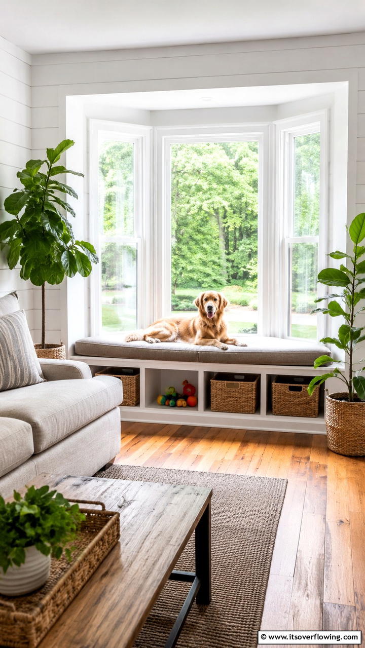 Pet Perch - 30 Bay Window Ideas to Brighten and Expand Your Space