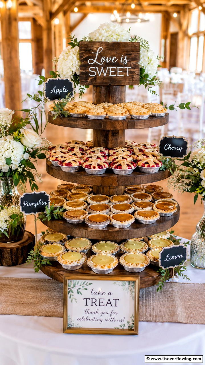 Petite Pie Selection - 21 Delicious Wedding Dessert Ideas for a Sweet Celebration